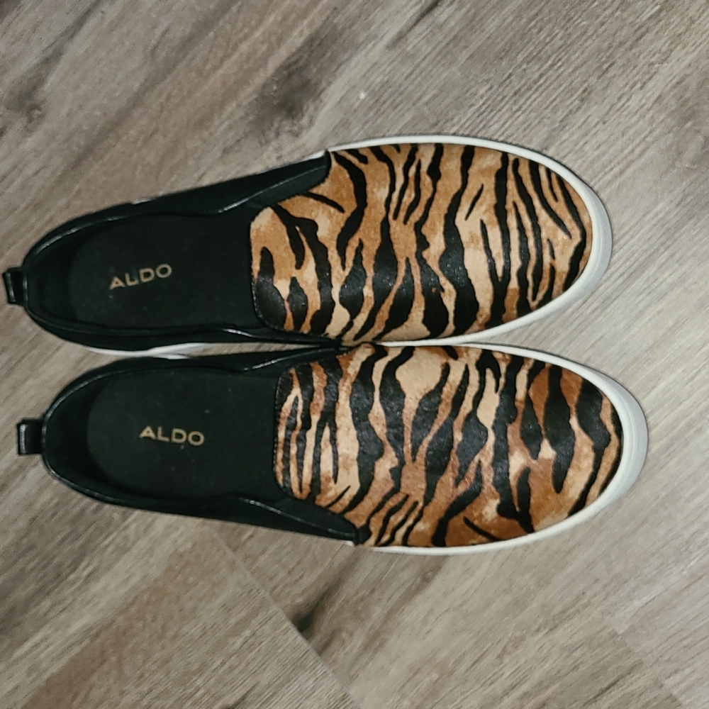 ALDO Tiger Print Slip On Platform Shoes